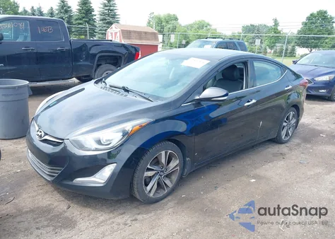 2014 Hyundai Elantra Limited z USA, uszkodzony, nr VIN 5NPDH4AE1EH475811
